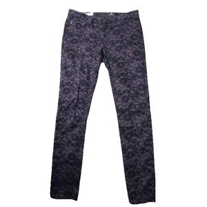 AG Adriano Goldschmied Women's 30R The Legging Super Skinny Jeans‎ Lace Print